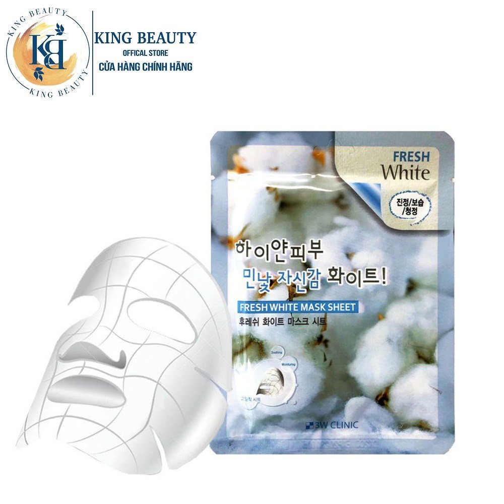 Mặt nạ dưỡng da tuyết 3W Clinic Fresh White Sheet Mask 23ml