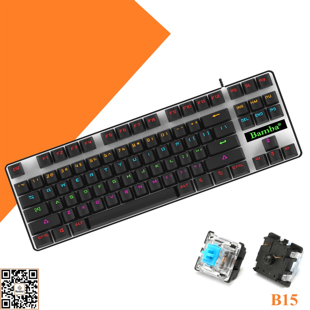 Bàn phím cơ gaming BAMBA B15  CHUYÊN GAME  - KTC shop