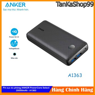Sạc Dự Phòng Anker PowerCore Select 20000mAh hỗ trợ sạc nhanh 18w - A1363