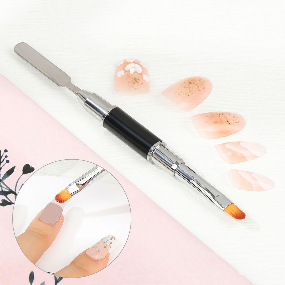 DIACHAVN Cọ Hai Đầu Hỗ Trợ Trang Trí Móng Nghệ Thuật