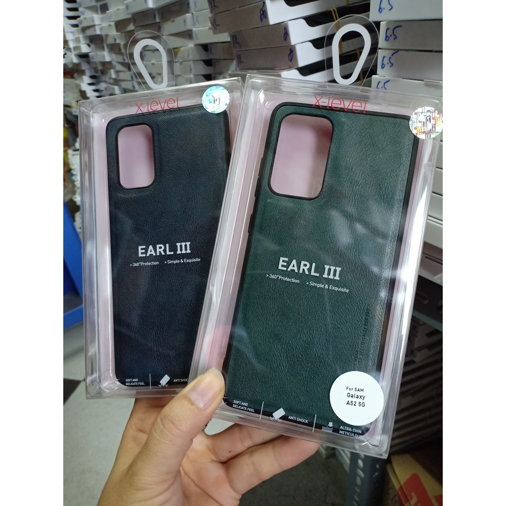 Ốp lưng X-Level da cho Samsung A32 4G, A52 5G, A72 5G viền dẻo chống sốc Chính hãng