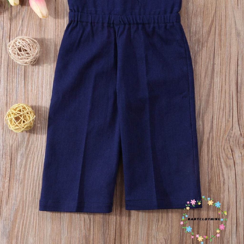 ღWSVღFashion Kids Condole Belt Cowboy Jumpsuit Baby Girls Strap Denim Rompers Overalls Long Pants Clothes