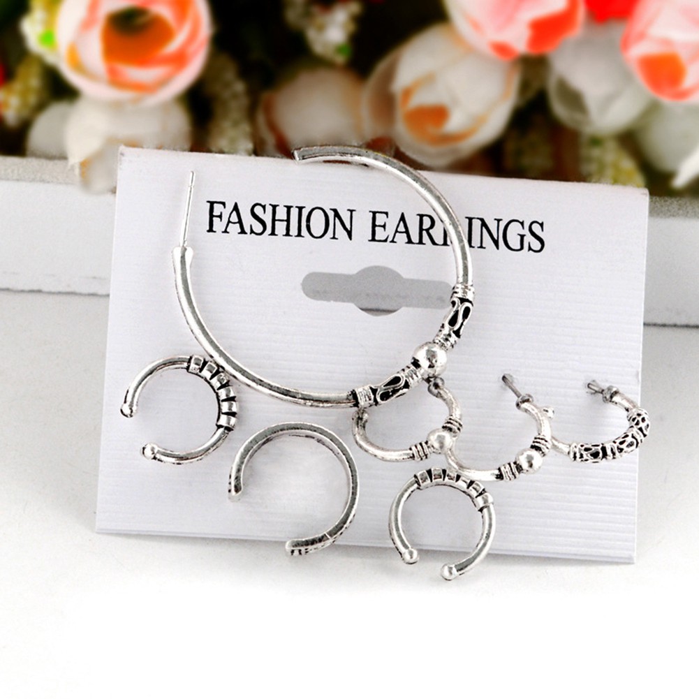 Bộ 7 Khuyên Tai Nữ Phong Cách Boho Cá Tính