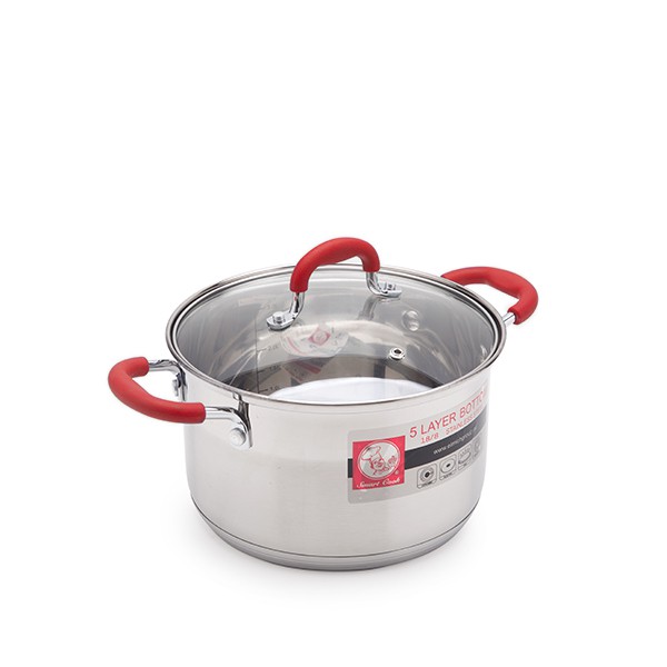 Bộ nồi inox Smartcook 3 chiếc size 16cm, 20cm, 24cm, bộ nồi elmich cao cấp, bảo hành 2 năm.