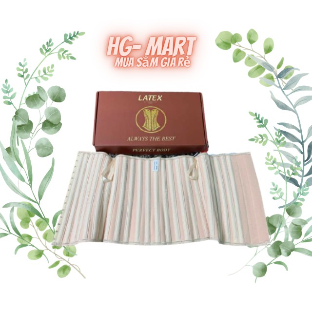 Đai Nịt Bụng Latex 25 xương dài 26 cm chuẩn y khoa, latex corset chuẩn