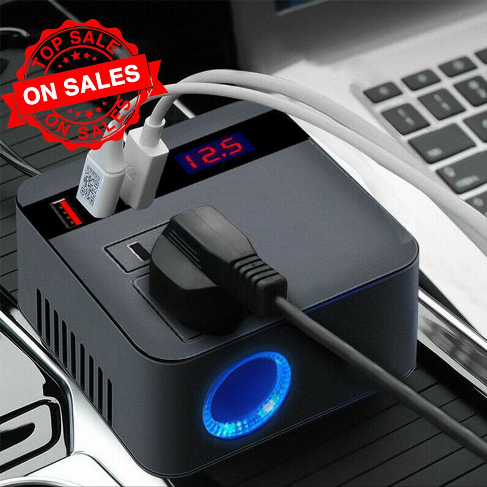Bộ chuyển đổi nguồn điện 12v 24v sang 220V với cổng USB cho laptop F8R8