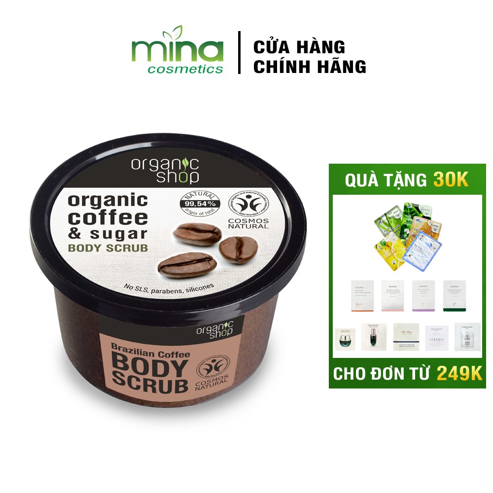 Tẩy Da Chết Toàn Thân Organic Coffee & Sugar Body Scrub 250ml