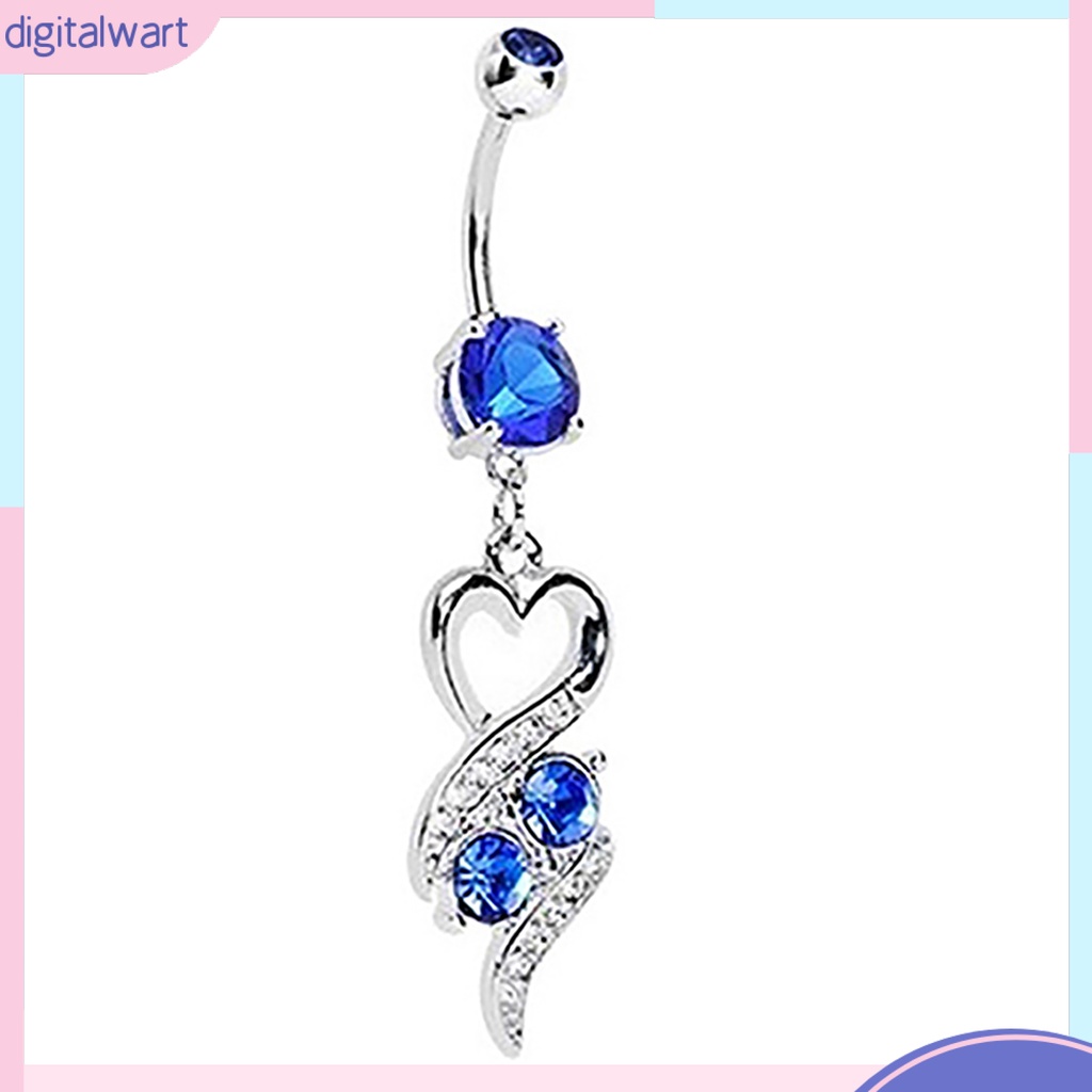 Khuyên rốn đính đá bằng thép y tế