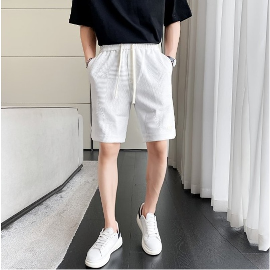 Quần Short Cotton Màu Trơn Dáng Rộng Đơn Giản Thời Trang Hàn Quốc Cho Nam Fashion quần đùi nam Fashion quần đùi nam