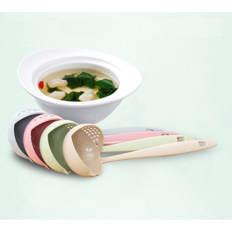 Muôi/Muỗng Múc Canh/ ăn lẩu bằng lúa mạch 2 trong 1 tiện dụng #C626