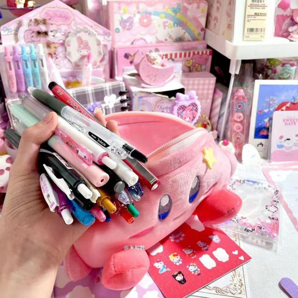 Túi Đựng Bút / Mỹ Phẩm Đa Năng Phủ Lông Nhung Họa Tiết Hoạt Hình Melody Đáng Yêu
