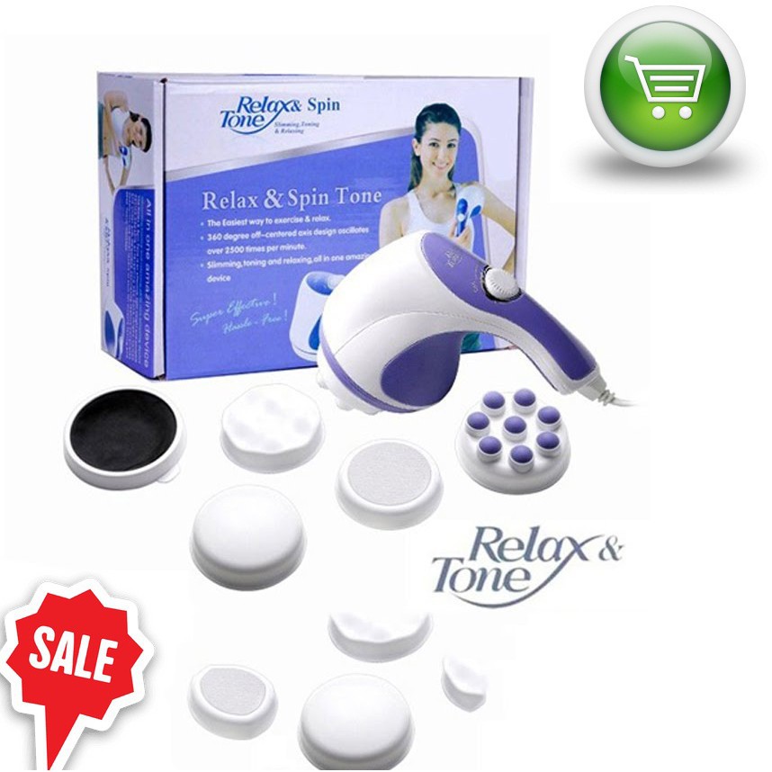 Máy massage rung cầm tay mini Relax & Spin Tone-A781 hỗ trợ giảm mỡ, giảm đau, lưu thông khí huyết - Chính hãng