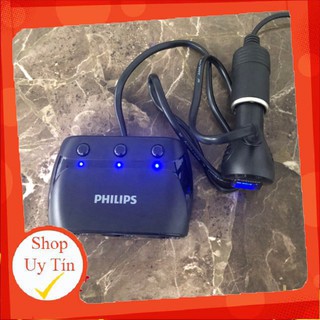 Bộ chia tẩu sạc ô tô cao cấp philips dlp2019 công suất đầu ra 120w - bảo hành 12 tháng c