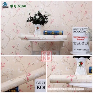 10 mét giấy dán tường sẵn keo hoa văn 3d siêu đẹp