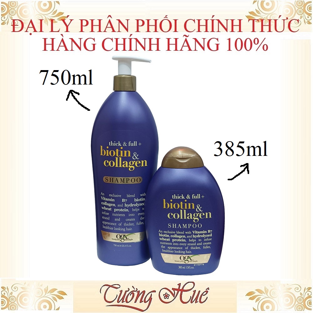Dầu gội OGX Biotin & Collagen Thick & Full ( Có Lựa Chọn )