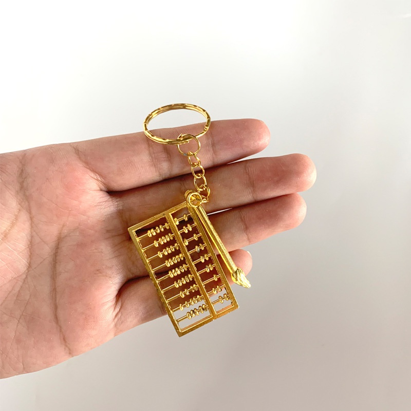 Móc Khóa Hình Bàn Tính Đếm Số Bằng Kim Loại Độc Đáo