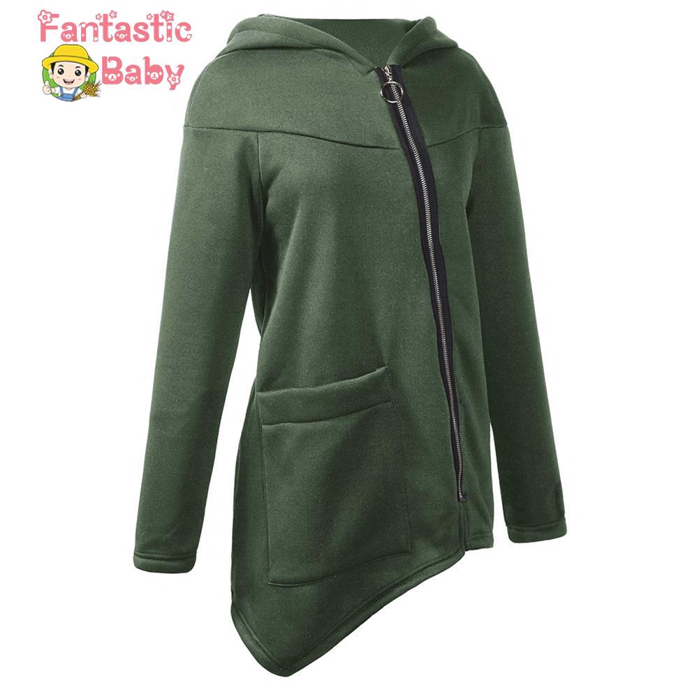 Áo Hoodies tay dài phối khoá kéo thiết kế độc đáo thanh lịch