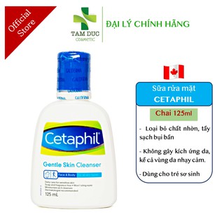Sữa Rửa Mặt CETAPHIL Gentle Skin Cleanser 125ml - Dịu nhẹ, tươi mát, da nhạy cảm