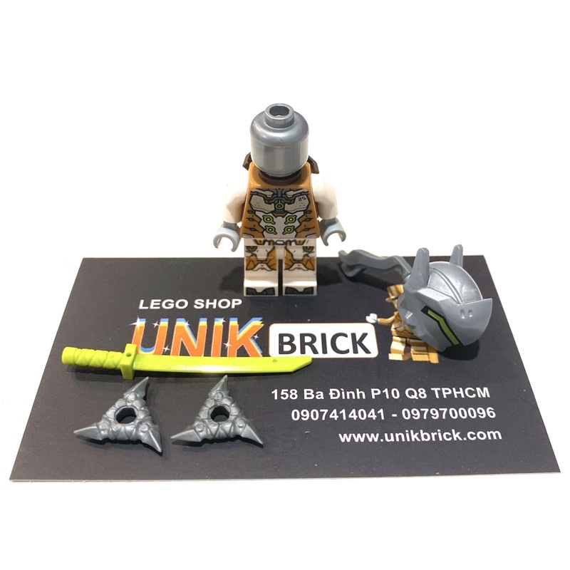 Lego UNIK BRICK Overwatch Genji Ninja kiếm xanh chính hãng