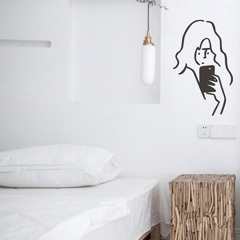 Sticker dán tường nghệ thuật có thể tháo rời họa tiết dễ thương