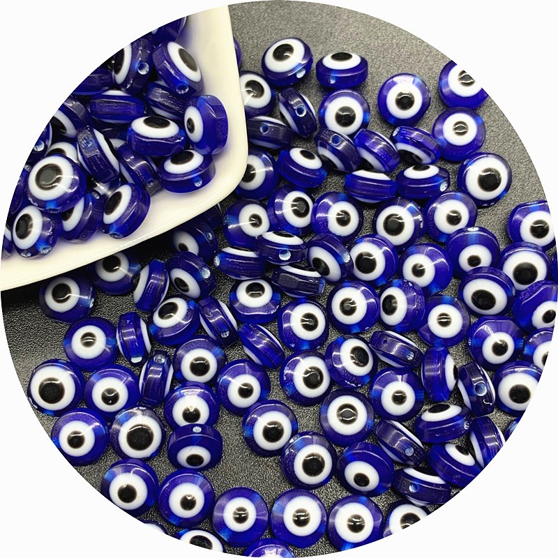 Hạt Mắt Quỷ Xanh 6Mm/8mm/10mm/12mm Làm Trang Sức