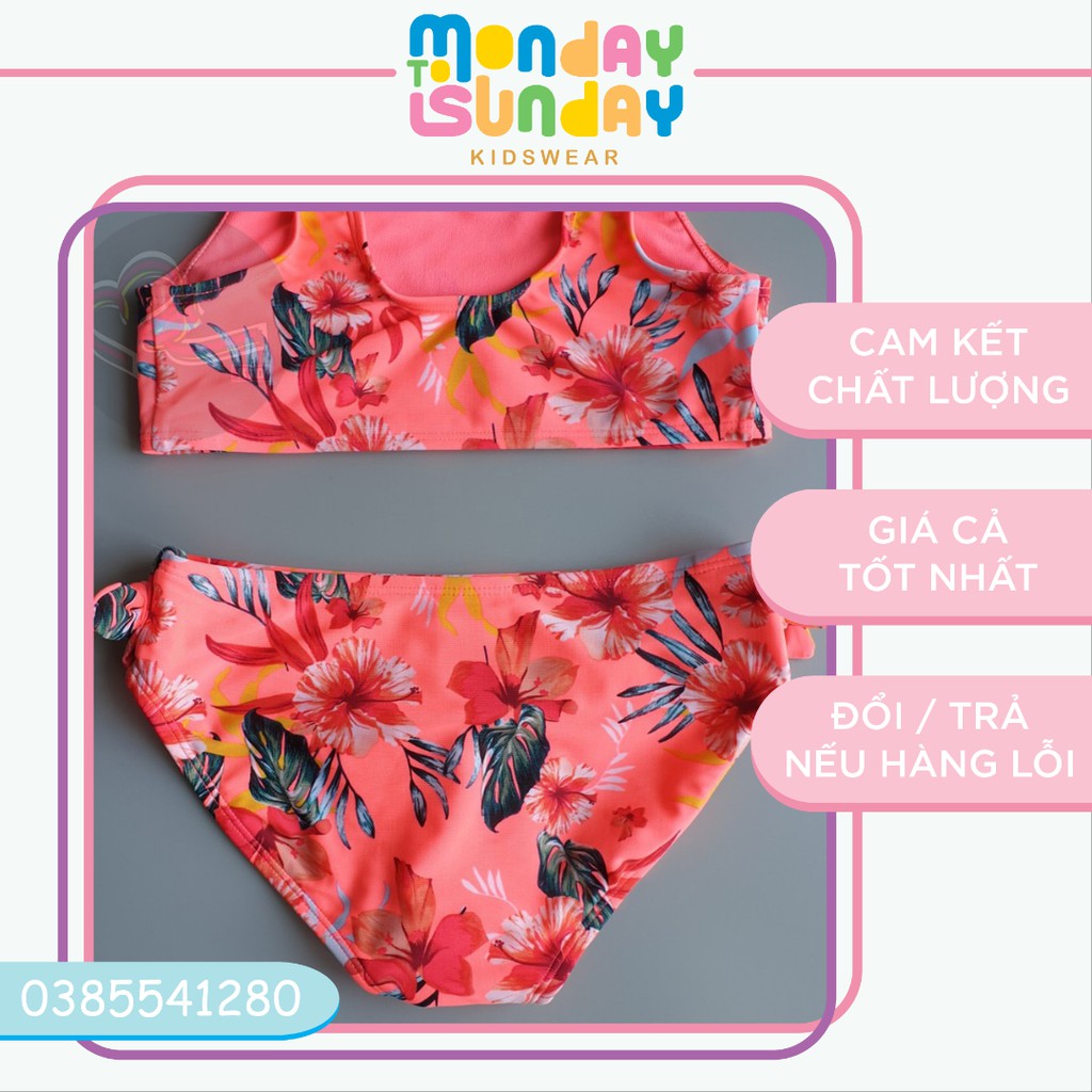 Bộ bơi bé gái hai mảnh hoạ tiết tropical tươi vui hàng VNXK | BigBuy360 - bigbuy360.vn