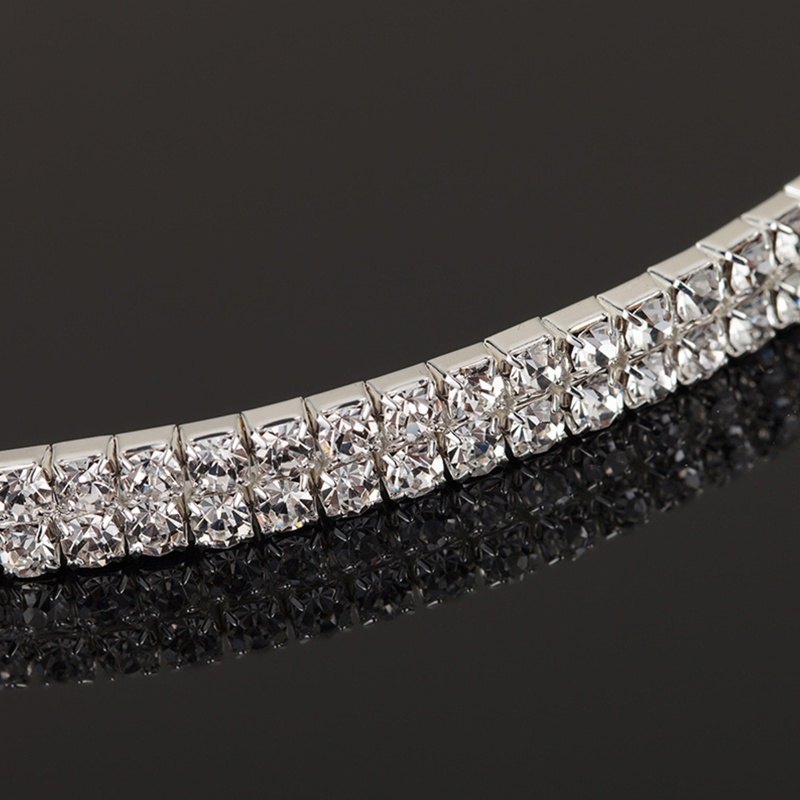 Vòng Cổ Choker Đính Đá Kim Cương Giả Nhiều Lớp Thời Trang 2-5 Hàng