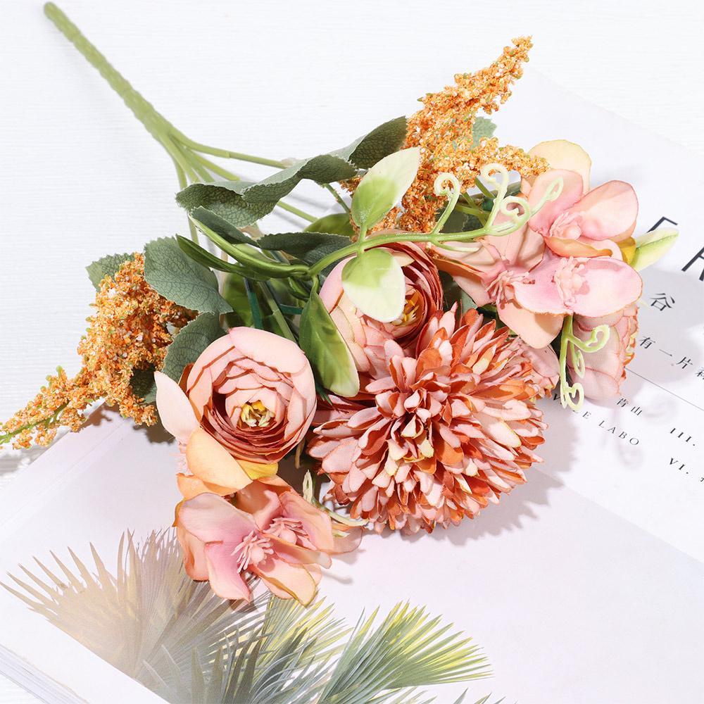 KUNHEV Hoa Mẫu Đơn Giả Bằng Lụa Dùng Trang Trí Nhà Cửa / Tiệc Cưới Phong Cách Retro