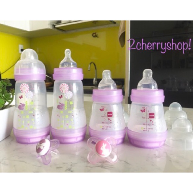 Bình sữa chống đầy hơi Mam 160ml &amp; 260ml