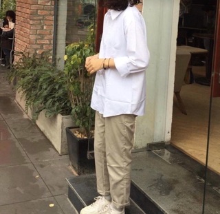 Áo sơ mi trắng trơn ullzang basic