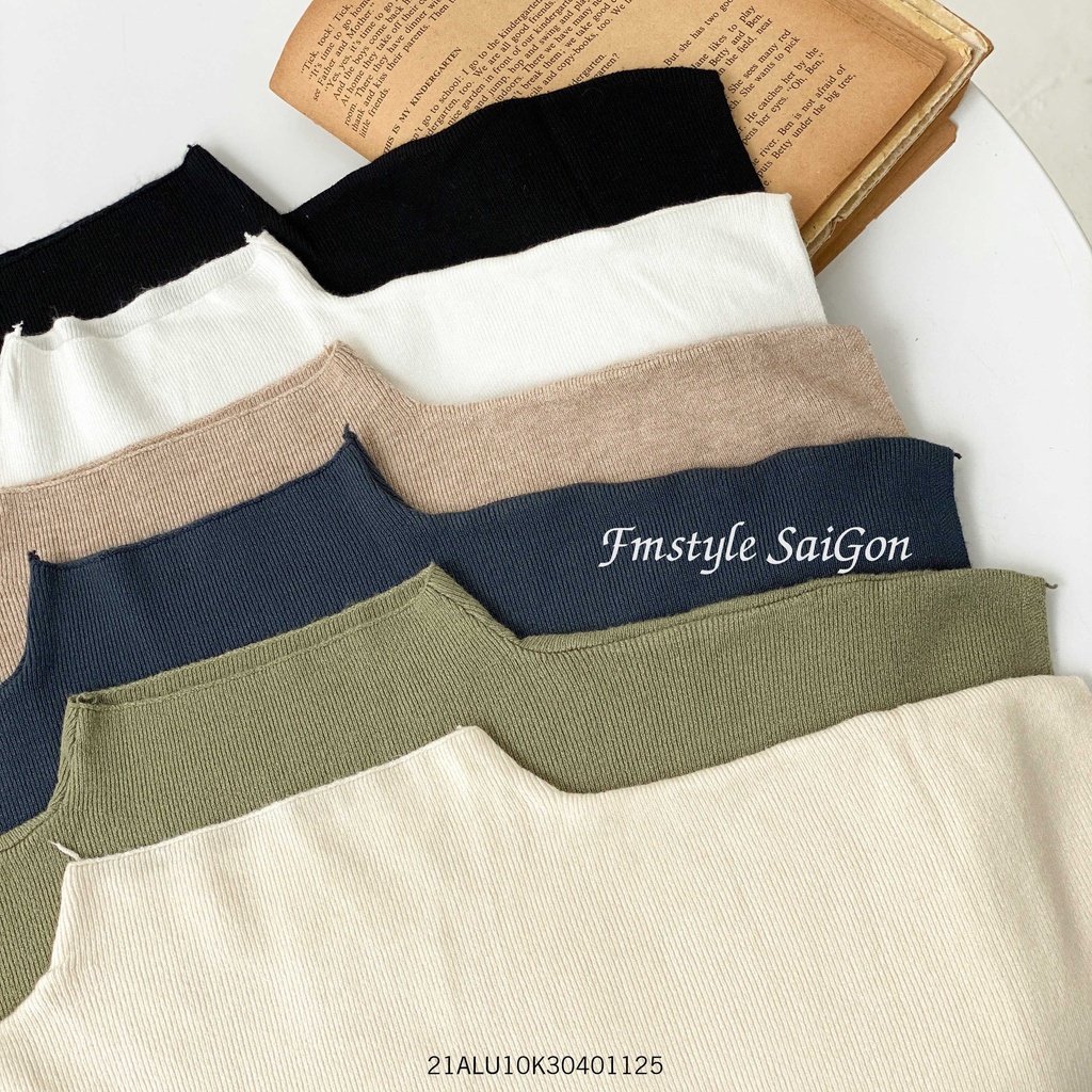 Áo len cổ lọ sát nách nữ dáng đẹp màu trơn ulzzang kiểu Hàn Quốc Fmstyle Saigon 21ALU10K30401 | BigBuy360 - bigbuy360.vn