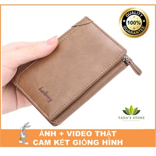 Ví Nam Baellerry Chính Hãng D1307 Nhiều Ngăn Đựng Vừa CMND Có 2 Ngăn Để Hình Gấu