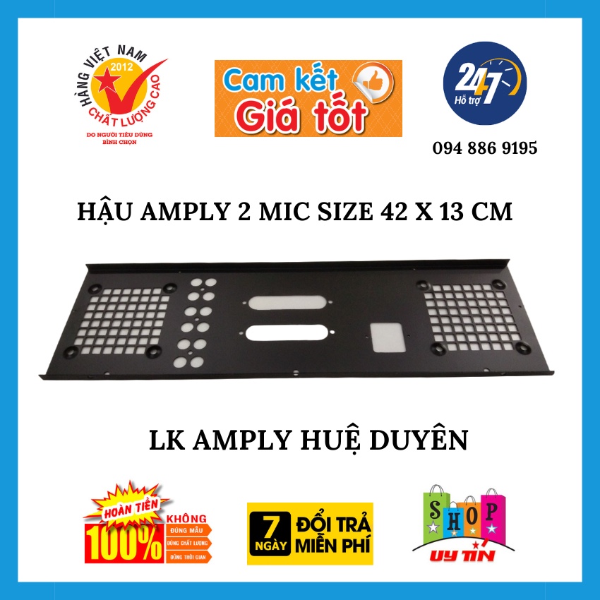 HẬU AMPLY 2 QUẠT CAO 13CM RỘNG 42CM THAY CHO LOẠI AMPLY 2 MIC