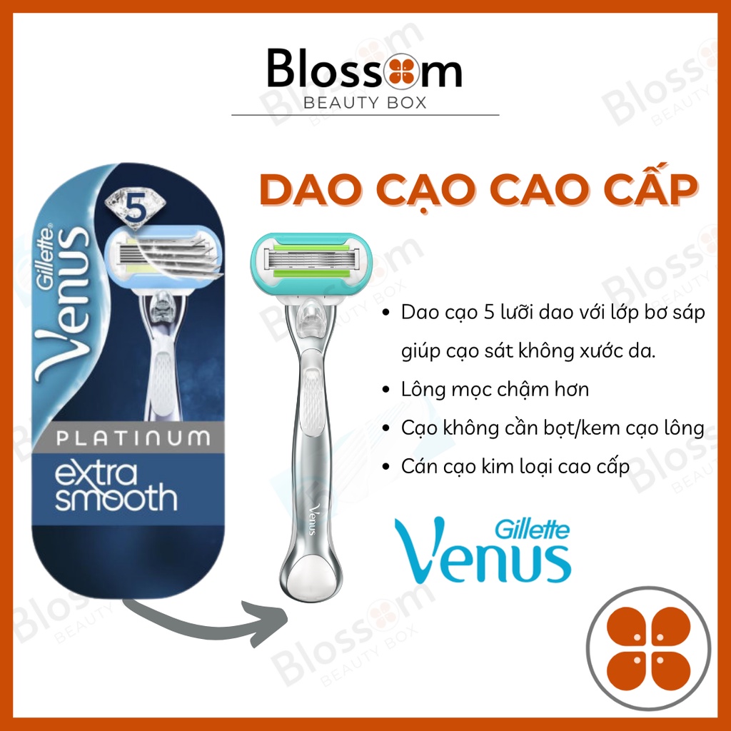 Dao cạo Gillette Venus Extra Smooth Sensitive RoseGold chuyên dành cho phụ nữ