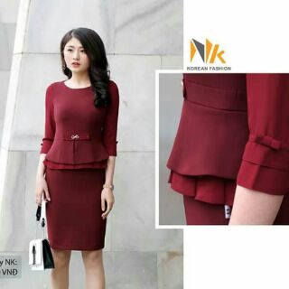 ĐẦM PEPLUM PHỐI CHIFON