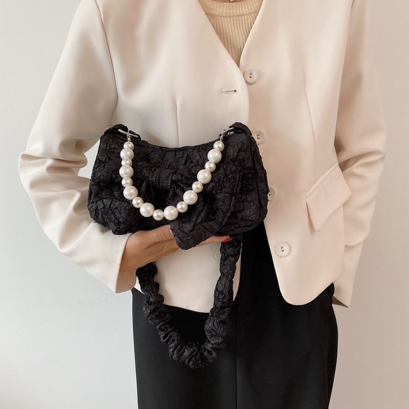 Túi xách cói IELGY với dây chuỗi xích acrylic đeo vai thời trang dành cho nữ