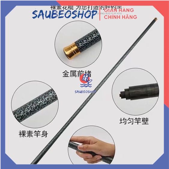 Cần Câu Đơn Cần Câu tay CACBON Cần Câu Đơn Đài Shimano Vân Sói 2m7 3m6 4m5 5m4 6m3