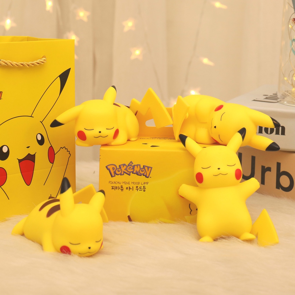 Pokemon Nightlight Fairy Ornaments kids Toys Nightlight Cute Pikachu Nightlight Creative Modeling Nightlight led Animation Peripheral Cartoon Sleep Light Warm Atmosphere Light Festival Gift Car Interior