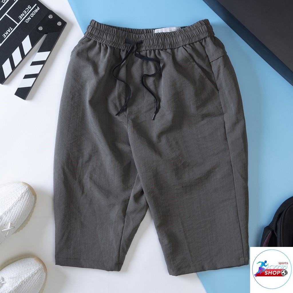 [Mã SKAMSALEP6 giảm 10% TỐI ĐA 100K đơn150K] Quần ngố thời trang nam chất liệu vải đũi mềm mịn phom 40-80kg kynn shop | BigBuy360 - bigbuy360.vn