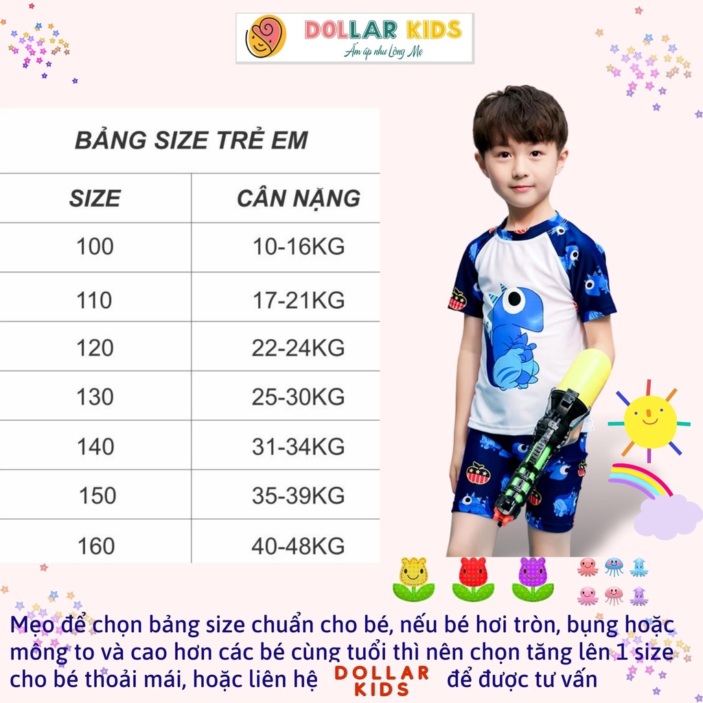 Đồ Bơi Dollarkids Cho Bé Trai Từ 10kg Đến 45kg co giãn thoáng mát