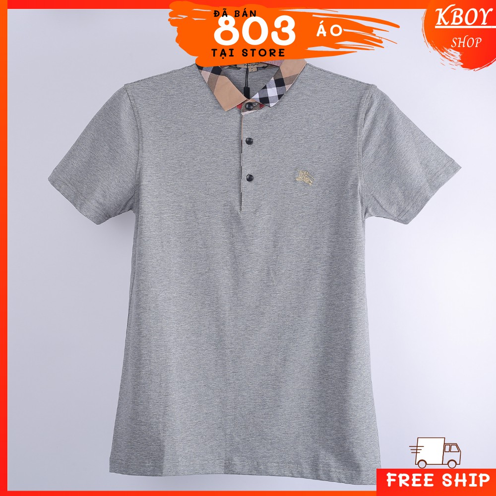 Áo Thun Polo Nam Kboy Shop Cổ Bẻ Chất Liệu 100% Cotton Co Giãn Phối Họa Tiết Đẹp Mắt - 8818