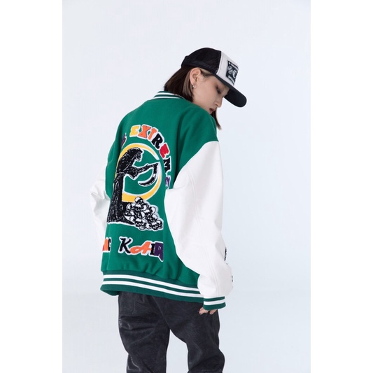 Áo khoác Bomber Made Extreme x Blackair Gothic Embroidered Varsity