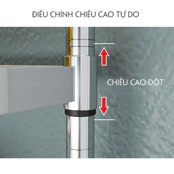 Kệ inox 304,Giá Inox  để xoong nồi nhà bếp bền đẹp 30 x 30 x 100cm