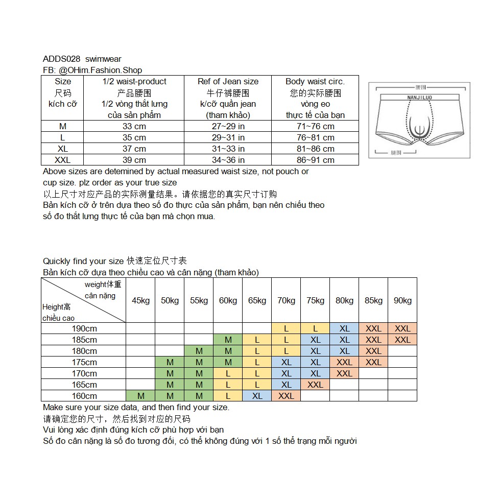 Quần bơi nam - tam giác S028 | BigBuy360 - bigbuy360.vn
