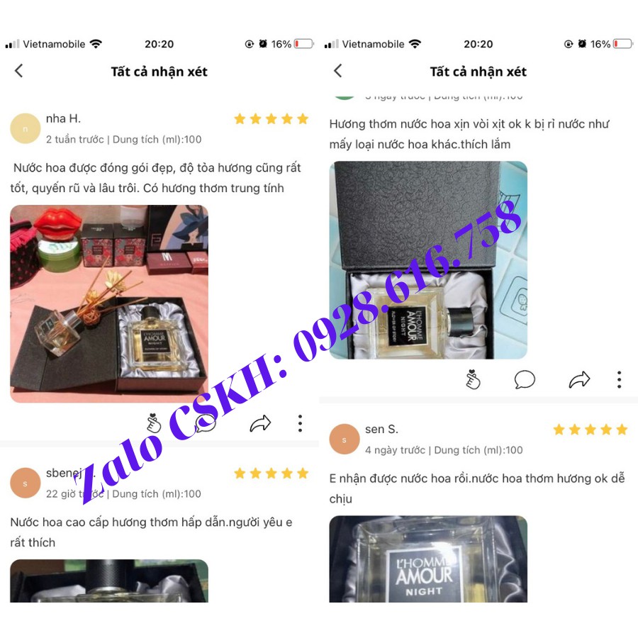 Nước Hoa Nam L' HOMME 100ml Hương Thơm Quyến Rũ Lưu Hương 12h | BigBuy360 - bigbuy360.vn