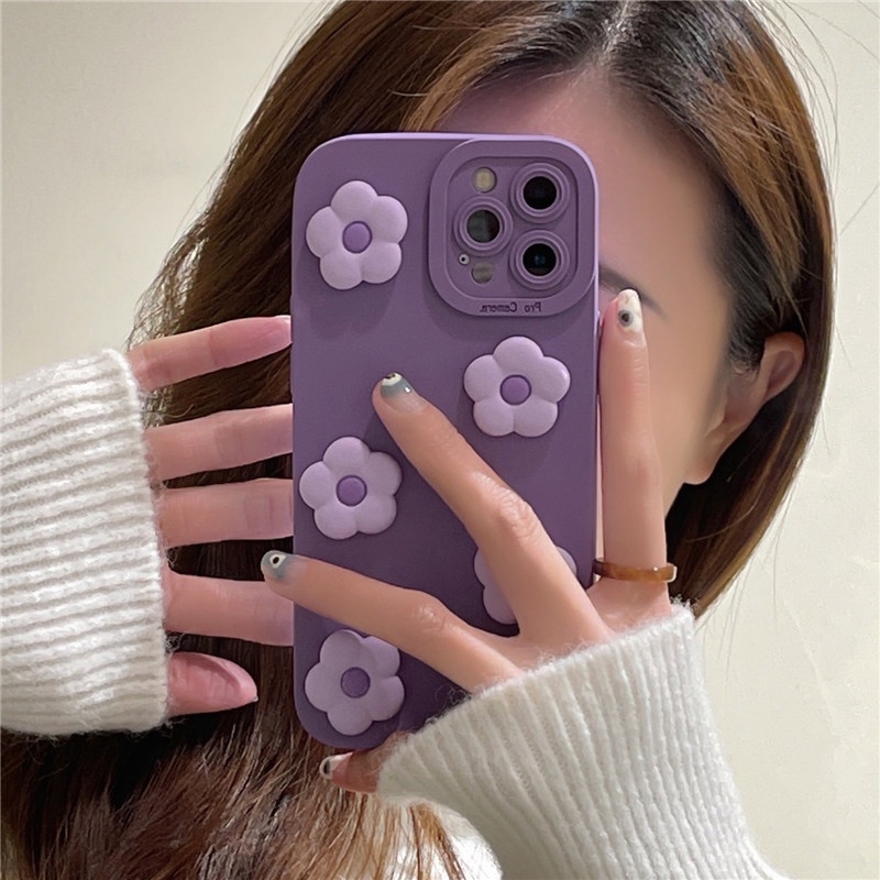 Ốp Điện Thoại Mềm In Họa Tiết Hoa 3d Cho iphone 15 / 14 / 13 / 11 / 12 pro max xs max x xr 7 8 plus 13 pro