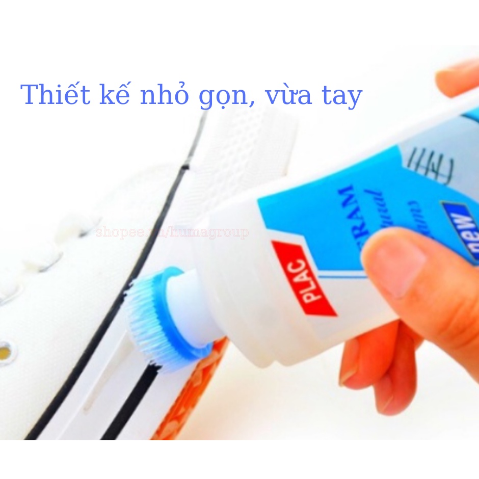 Chai xịt tẩy trắng giày dép túi xách Plac - ĐẦU LAU LÔNG CHẢI