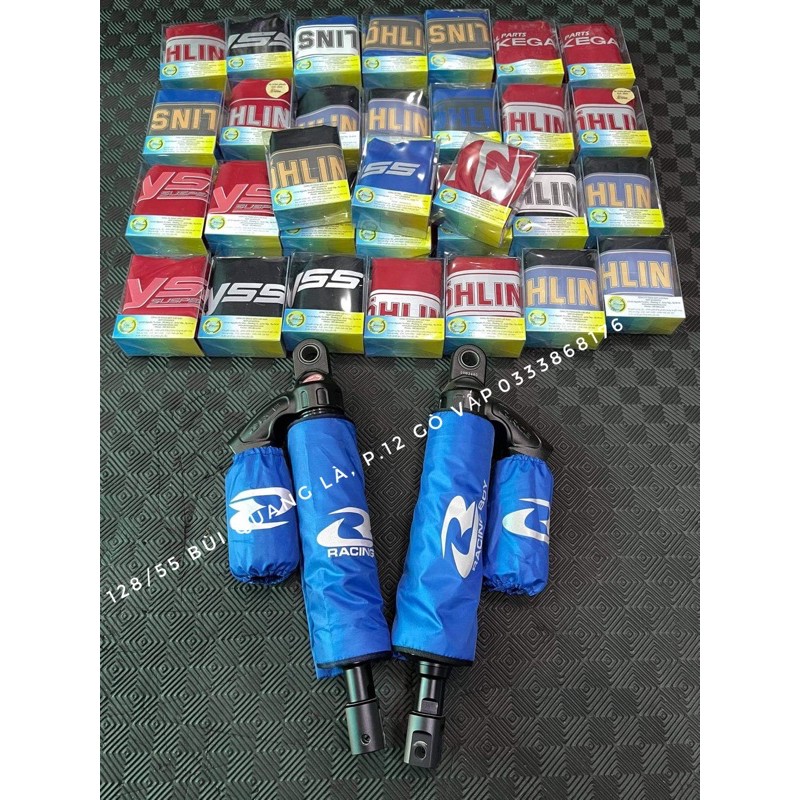 BỌC PHUỘC XE MÁY - TRÙM PHUỘC OHLINS/YSS/RCB ( TẶNG KÈM SET TEM STICKER DÁN XE MÁY )