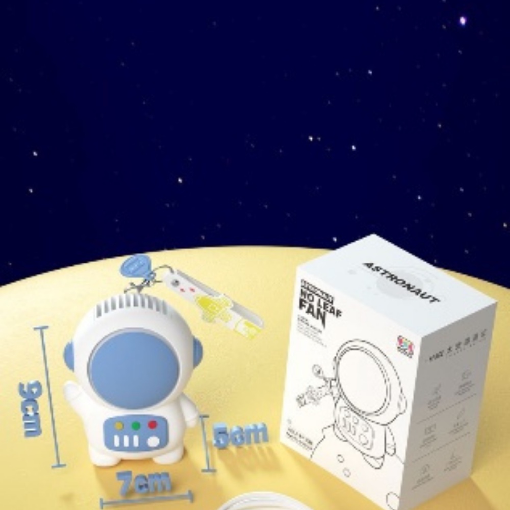 Quạt cầm tay mini không cánh Phi Hành Gia