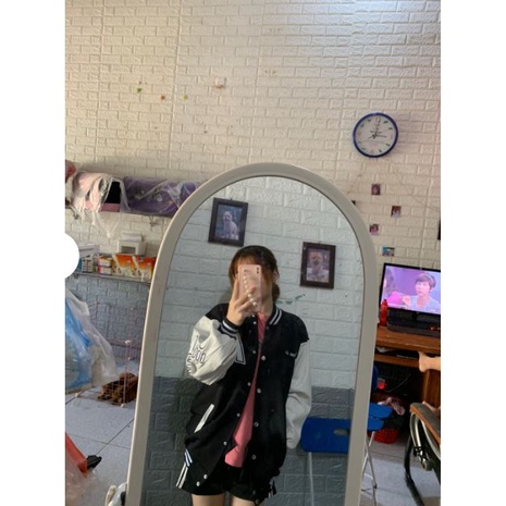 Áo Bomber form rộng  Phối Tay Chữ A Chất Nỉ Phong Cách Cá Tính Thể Thao Có Ảnh Thật và Video Teenstore.365